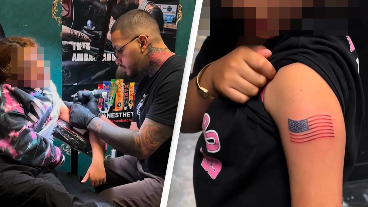 Tattoo artist slammed after inking 9-year-old girl who asked for tattoo of Donald Trump
