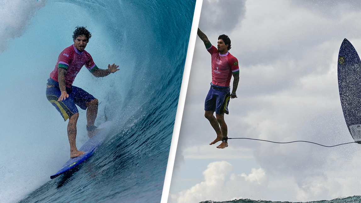 How the incredible photo of floating Olympic surfer was taken