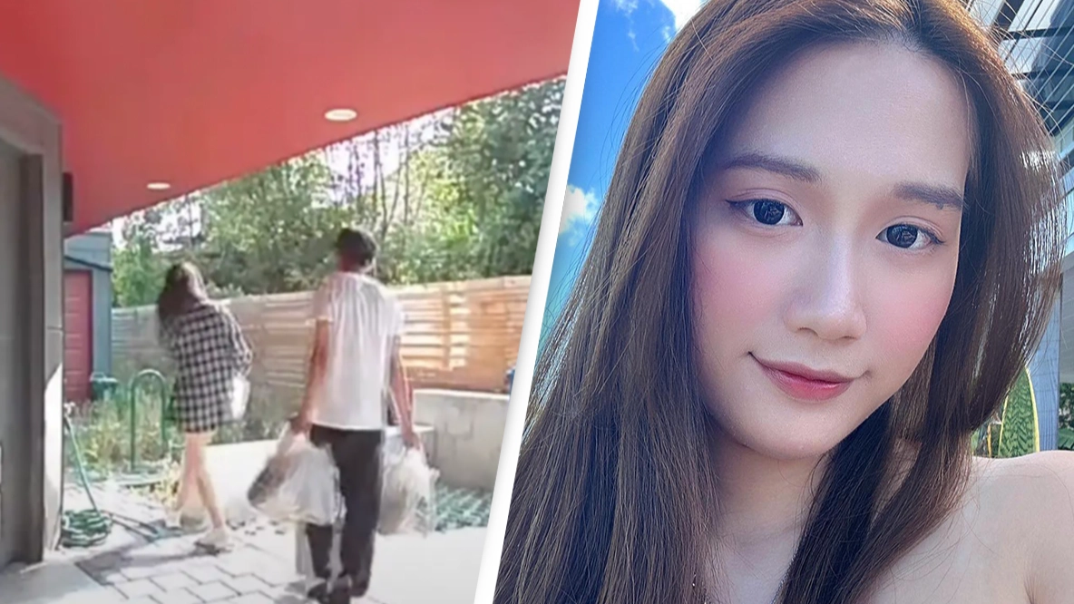 Chilling footage shows woman walking with boyfriend moments before he allegedly killed her