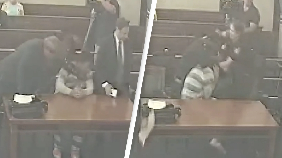 Dad Attacks Man Accused Of Killing His Son In Courtroom Fight