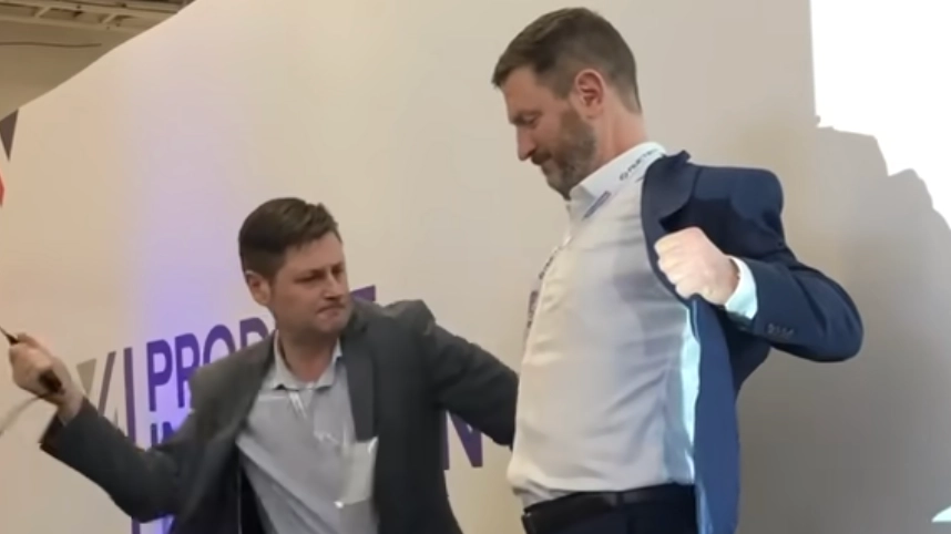 Shocking video shows what happened when company tested stab-proof vest on CEO