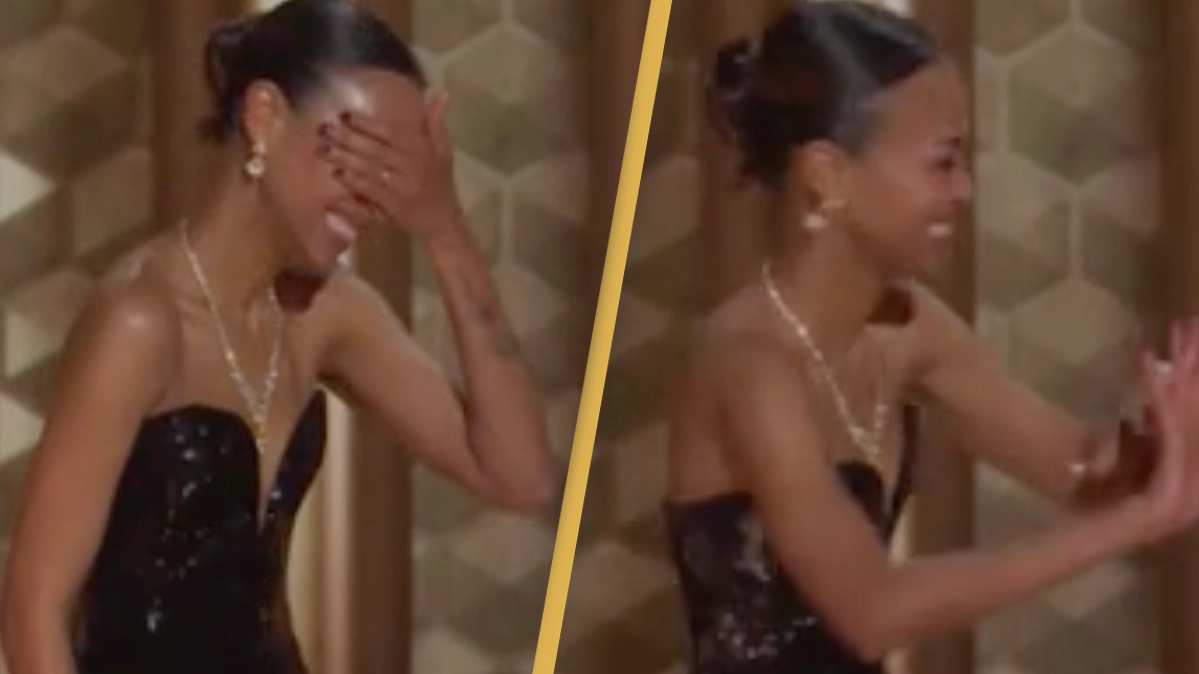 Zoe Saldaña called out by fans for 'cringey' moment during the  Golden Globes