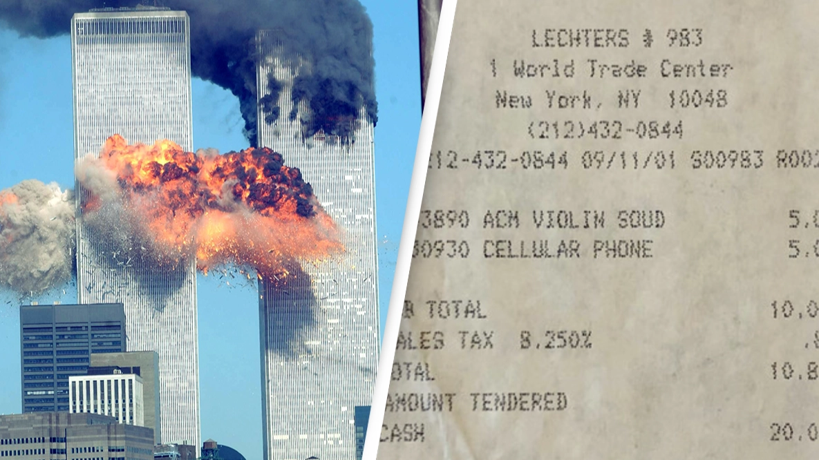 Receipt shows the likely last purchase made at the World Trade Center nine minutes after first plane struck