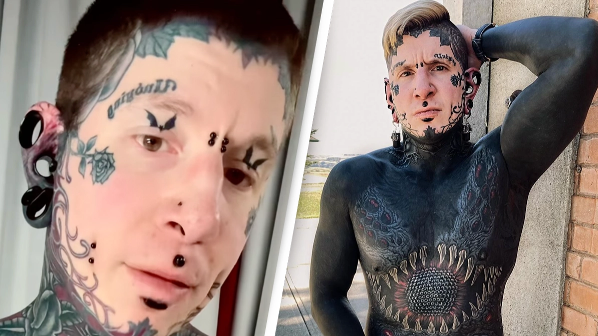 Man who spent nearly $150,000 on tattoos reveals which part of his transformation hurt the most