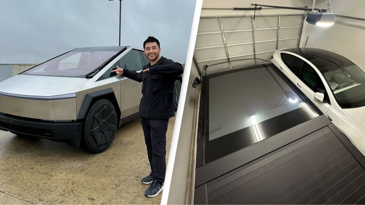 Man shares 'anxiety-inducing' picture of Tesla Cybertruck parked in garage with everyone having same reaction