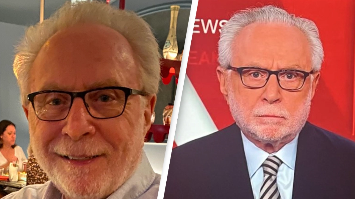 Wolf Blitzer pictured doing ‘funniest thing ever’ moments before Biden announcement making him a ‘true pro’