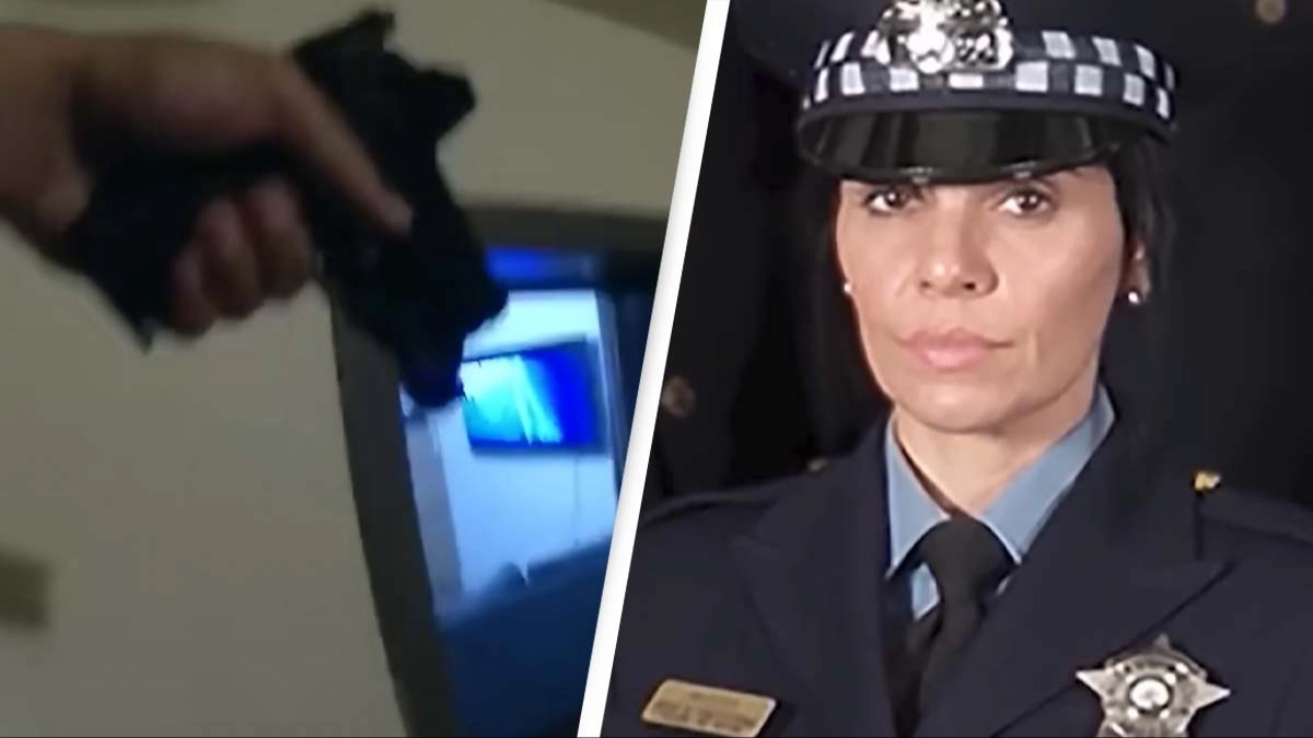 Moment police officer Krystal Rivera was shot by own partner shown in new footage