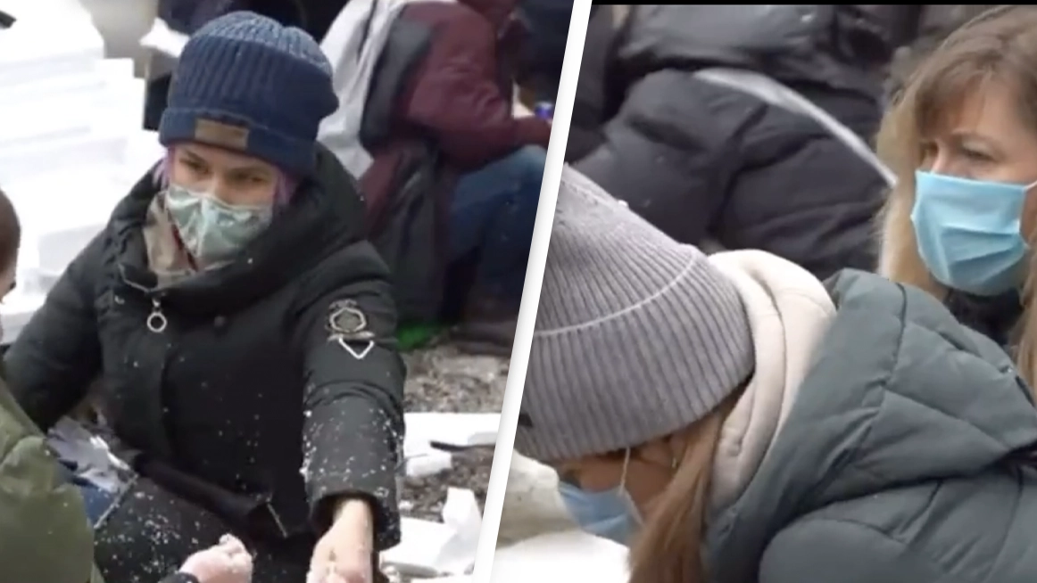Ukraine: Women Come Together To Make Molotov Cocktails To Fight Russians