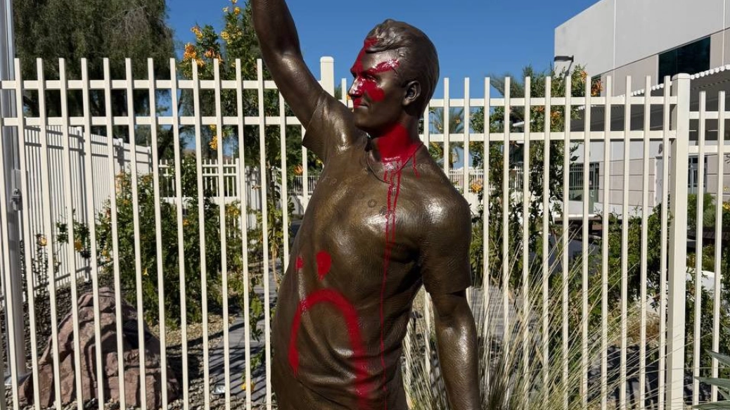 Turning Point USA issue statement as Charlie Kirk statue vandalized just days after erection