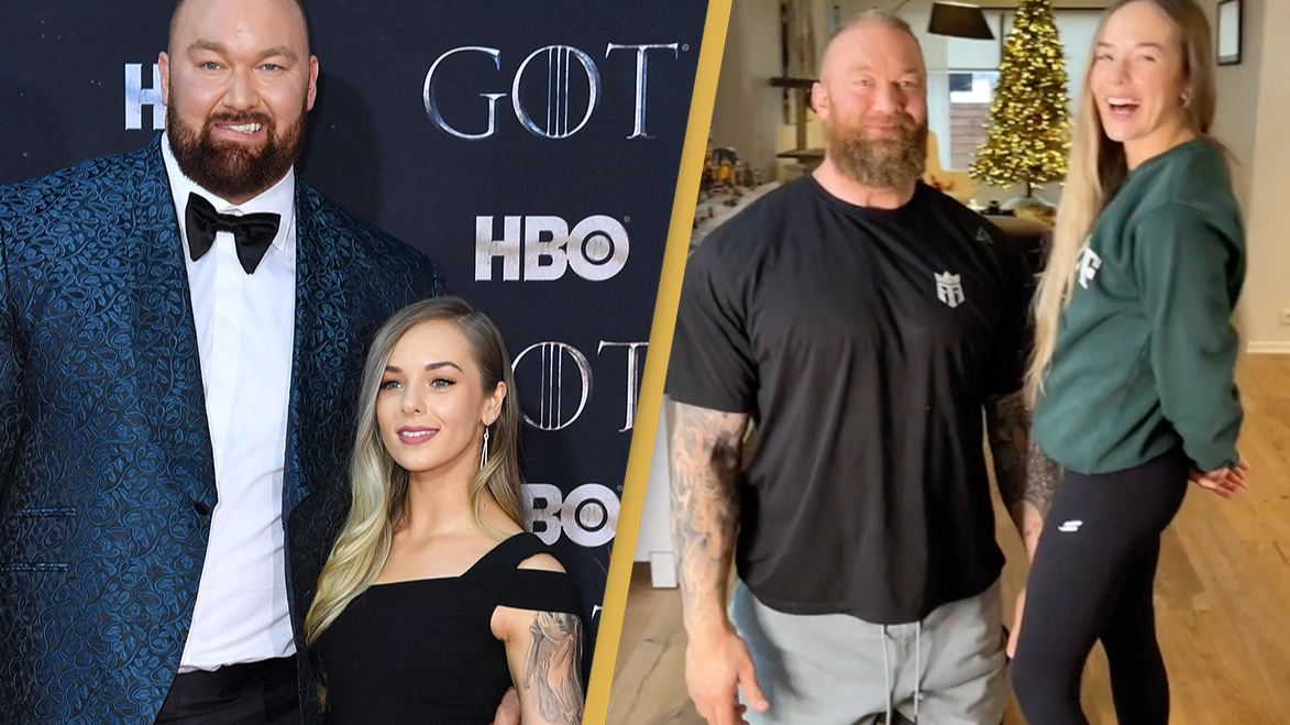 Game of Thrones' The Mountain has the perfect response to trolls when posting pictures with his 'tiny' wife