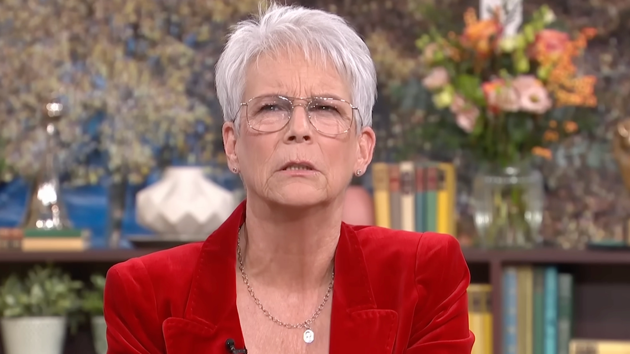 Jamie Lee Curtis breaks down in tears as she randomly compares Princess Diana to 'vile' Trump