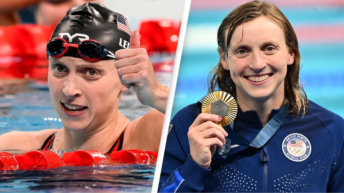 US Olympic star Katie Ledecky reveals she kept secret battle with health condition after swimming struggles