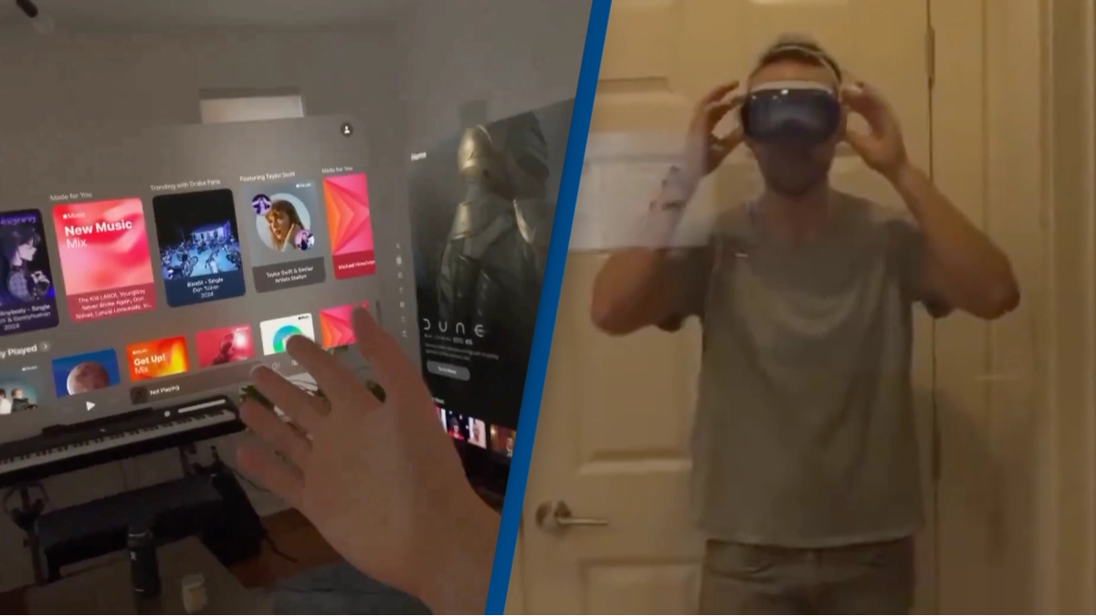 People absolutely blown away after Apple Vision Pro user shows off what wearing new device is like