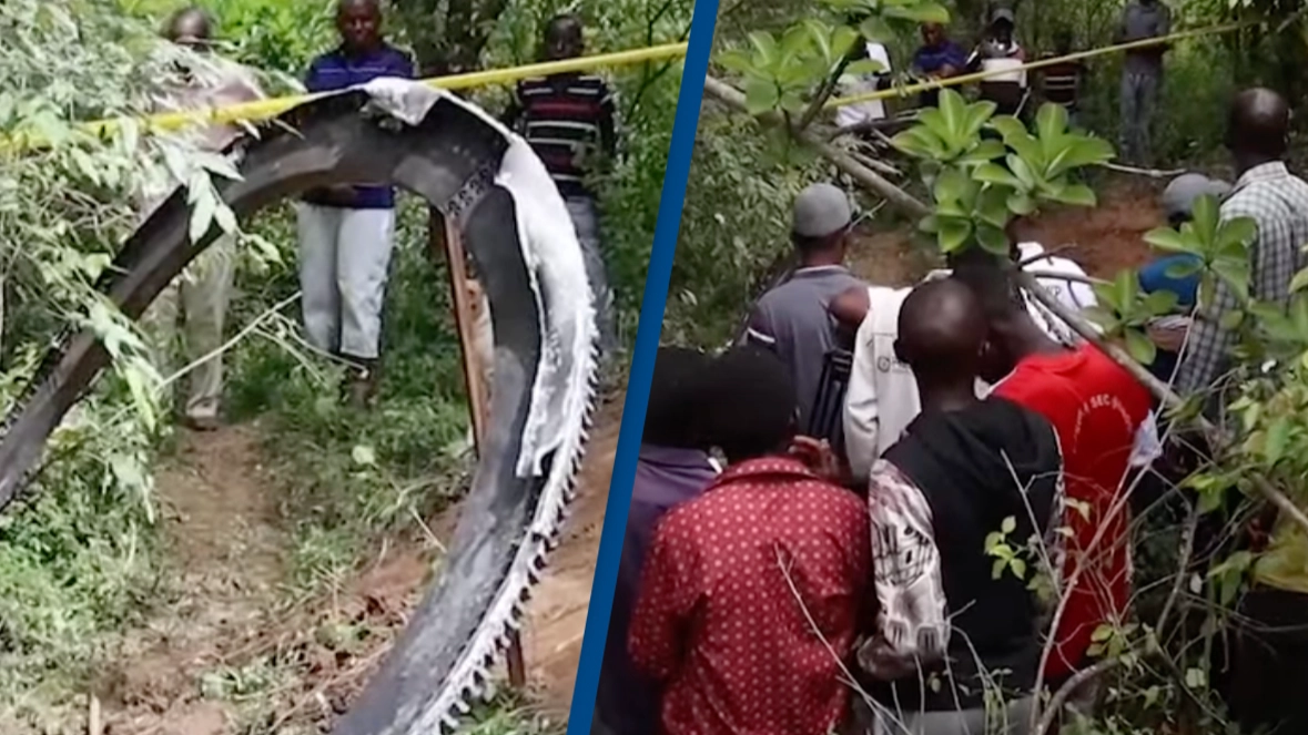 Bizarre 'space debris' falls on village leaving people terrified it could be the 'end of the world'