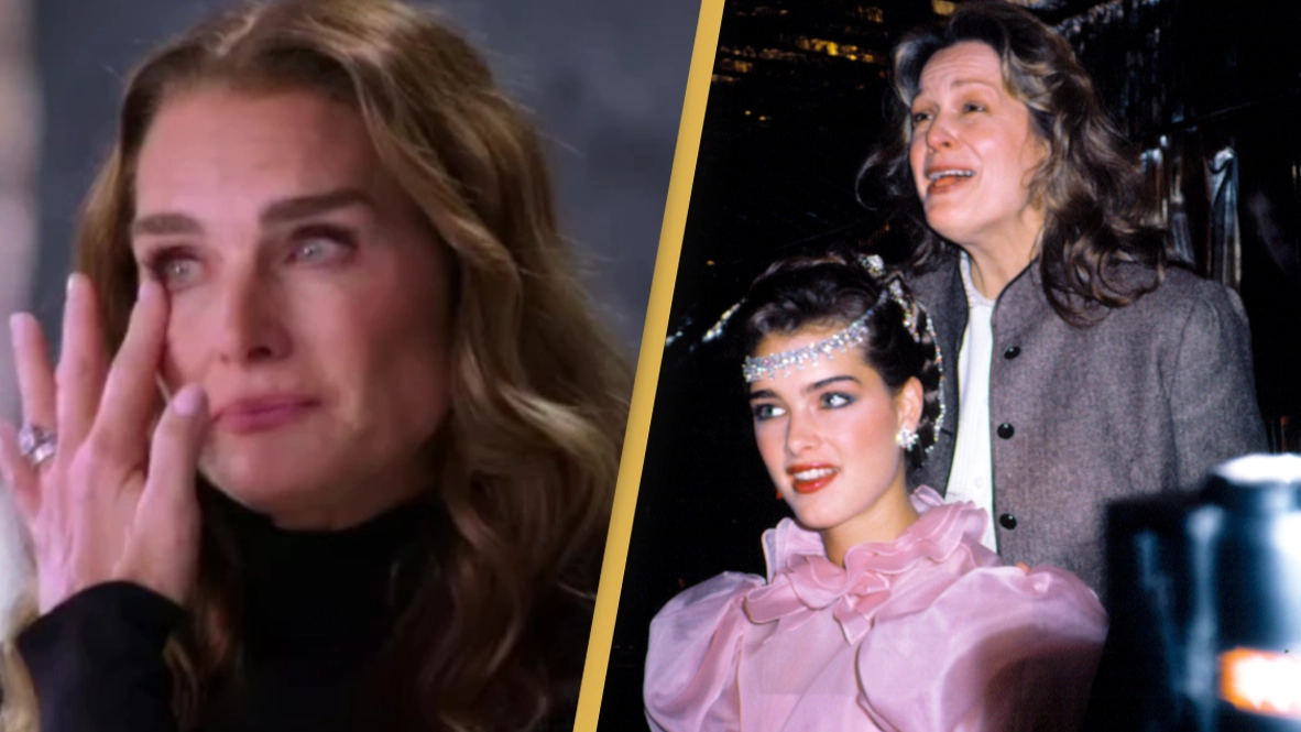 Brooke Shields tears up as she asks why her mom let her star in intimate scenes aged 11