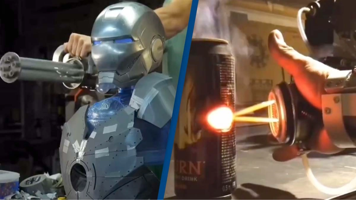 Man building working Iron Man suit in his garage leaves people stunned after showing how powerful it is