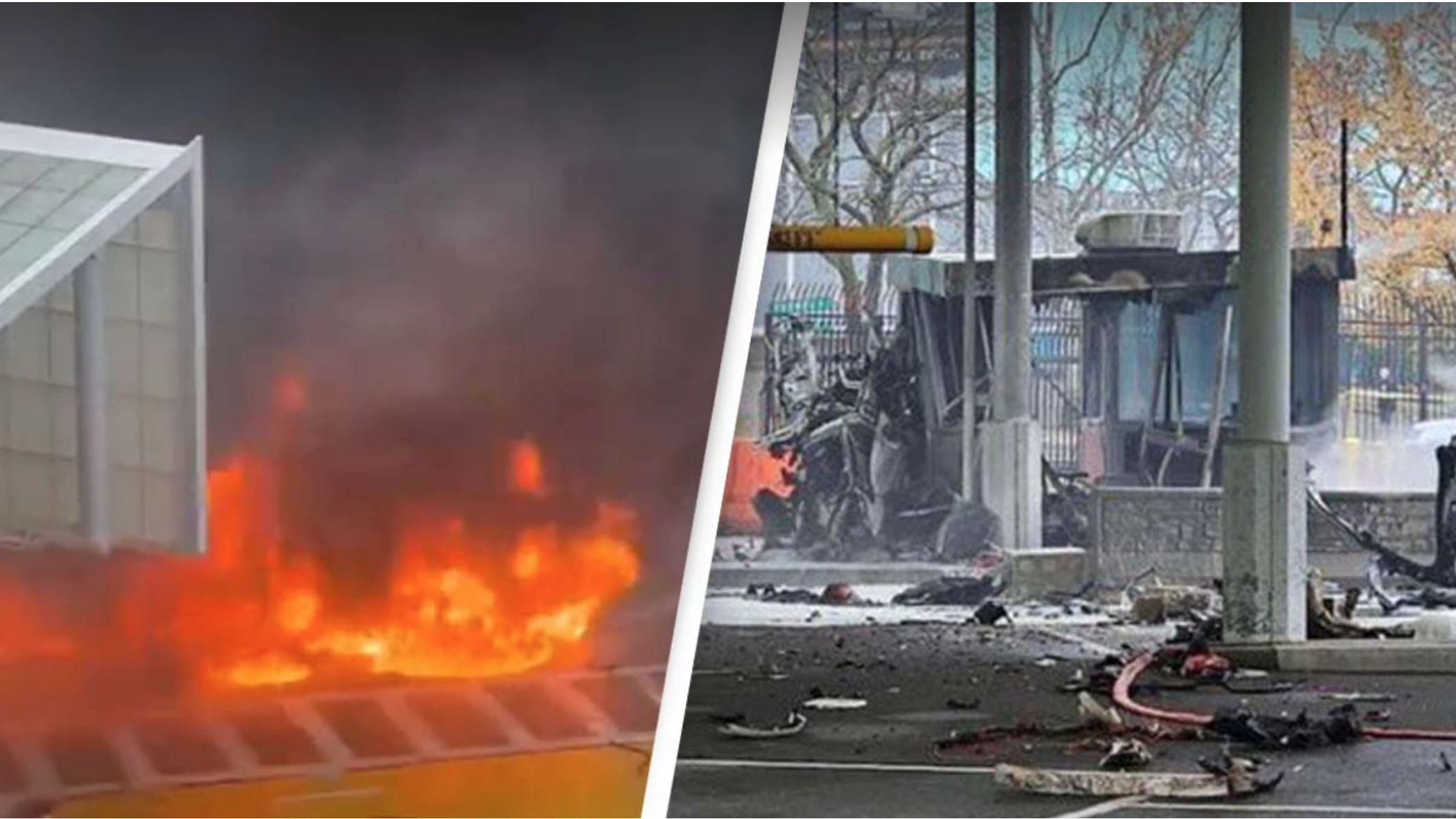 Vehicle explodes on bridge between US and Canada border near Niagara Falls
