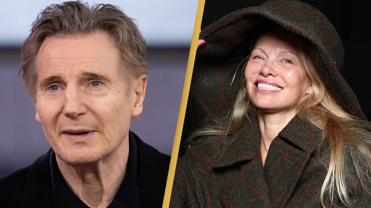 Liam Neeson admits he is ‘madly in love’ with Pamela Anderson after filming new movie with her