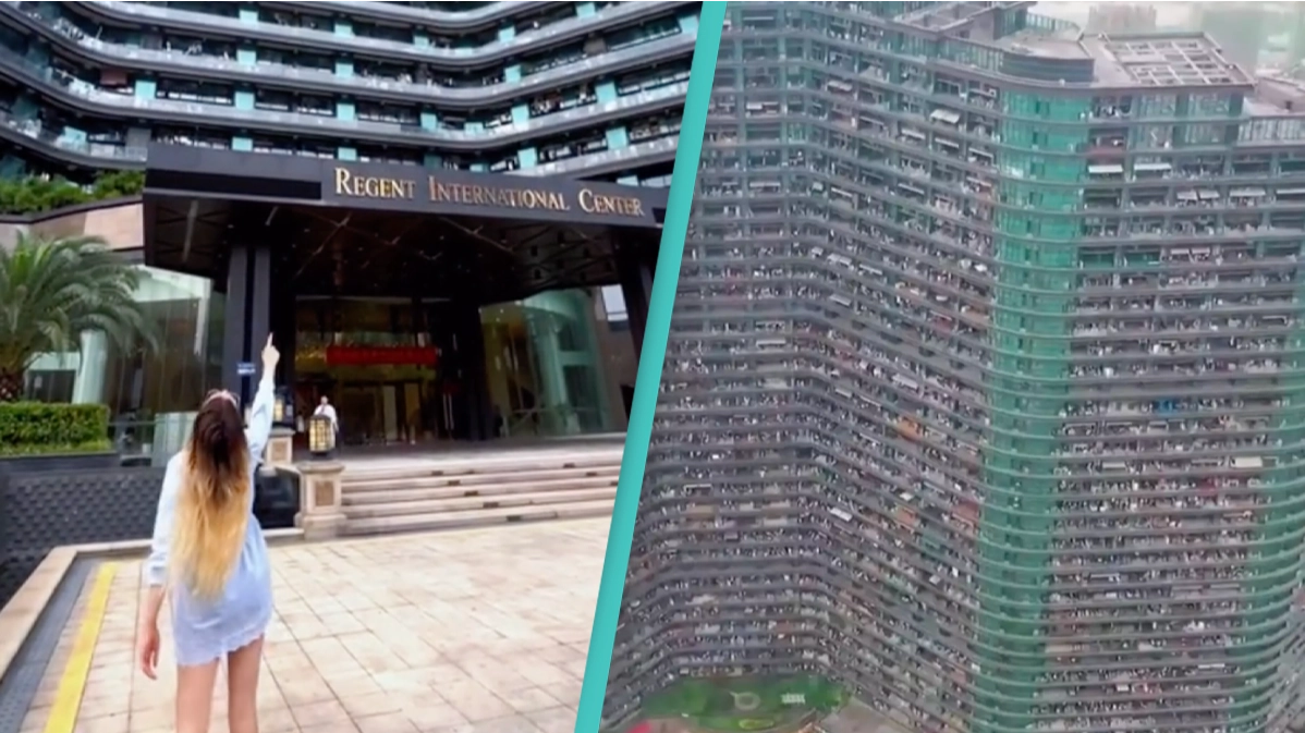 This is what inside looks like of 'dystopian' apartment block where its 20,000 residents never need to go outside