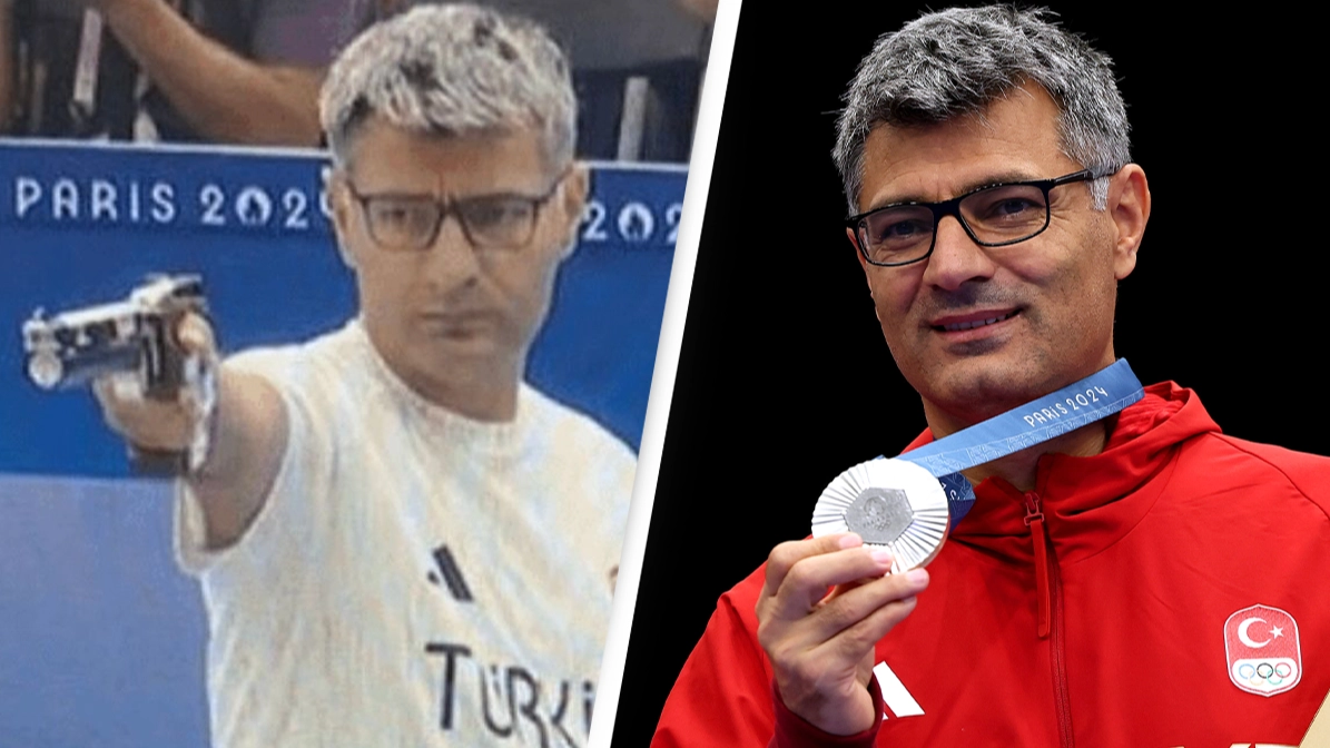 Olympic shooter sends people into meltdown after he turns up with no specialist equipment and wins silver