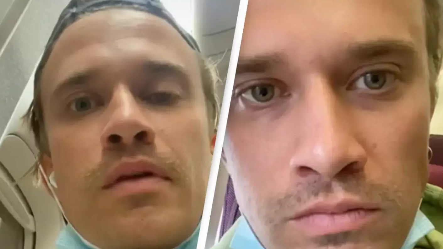 Distressed passenger films his 29-hour flight where baby is screaming throughout