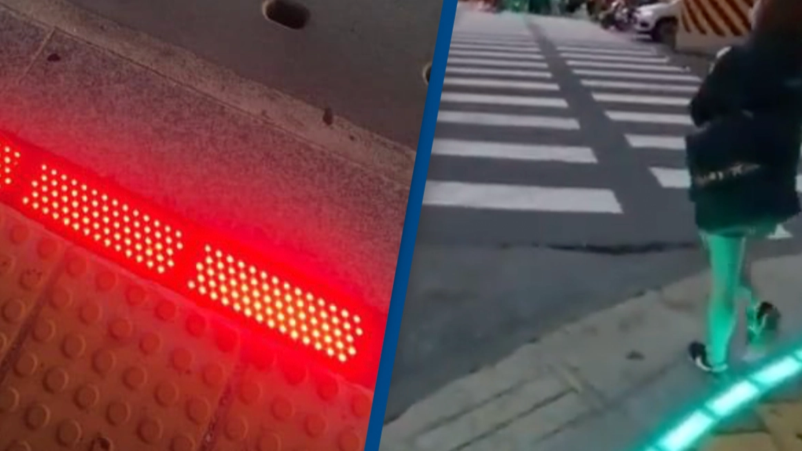 New traffic crossing designed to make it easier for people using smartphones divides opinion