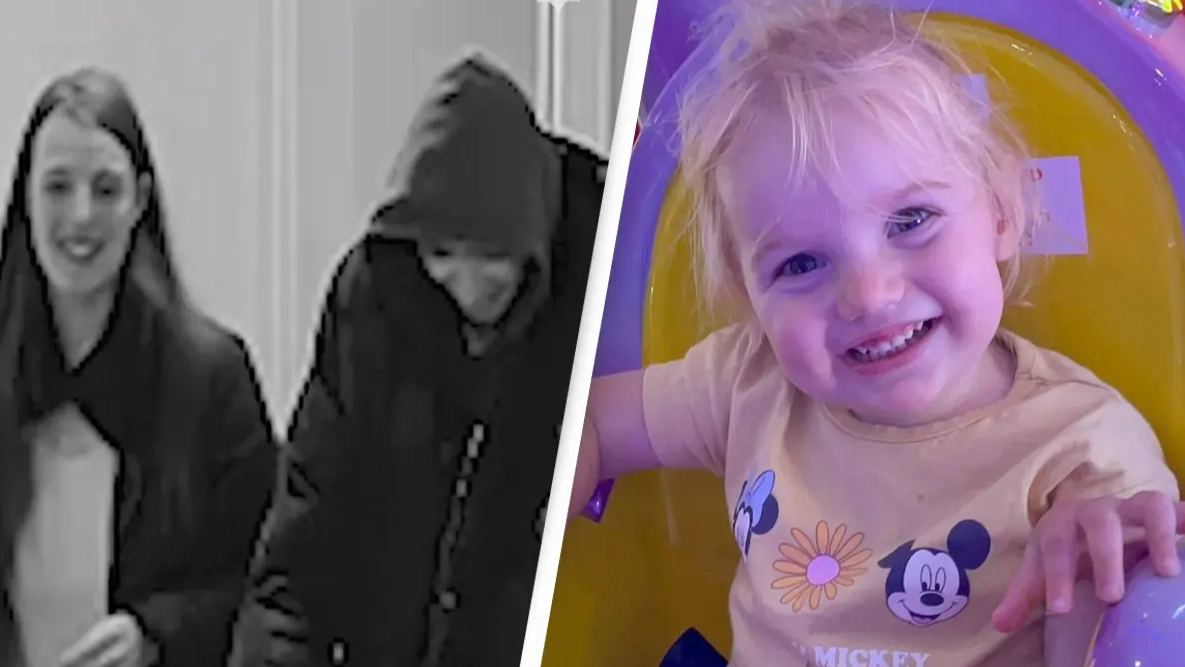 Horrific CCTV footage shows couple pushing body of toddler in stroller days after murdering her