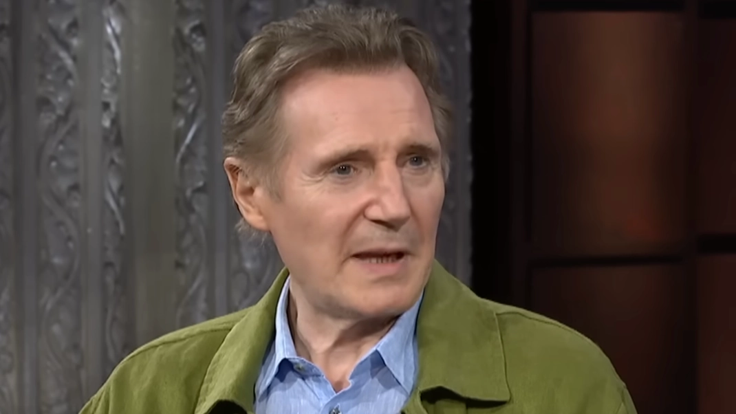 Liam Neeson discusses how he navigated NSFW ’threesome’ with Pamela Anderson in new movie