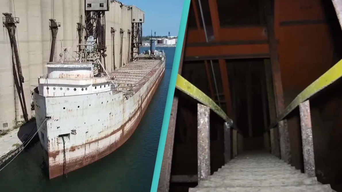 Inside the mysterious abandoned ghost ship that's been docked for over a decade