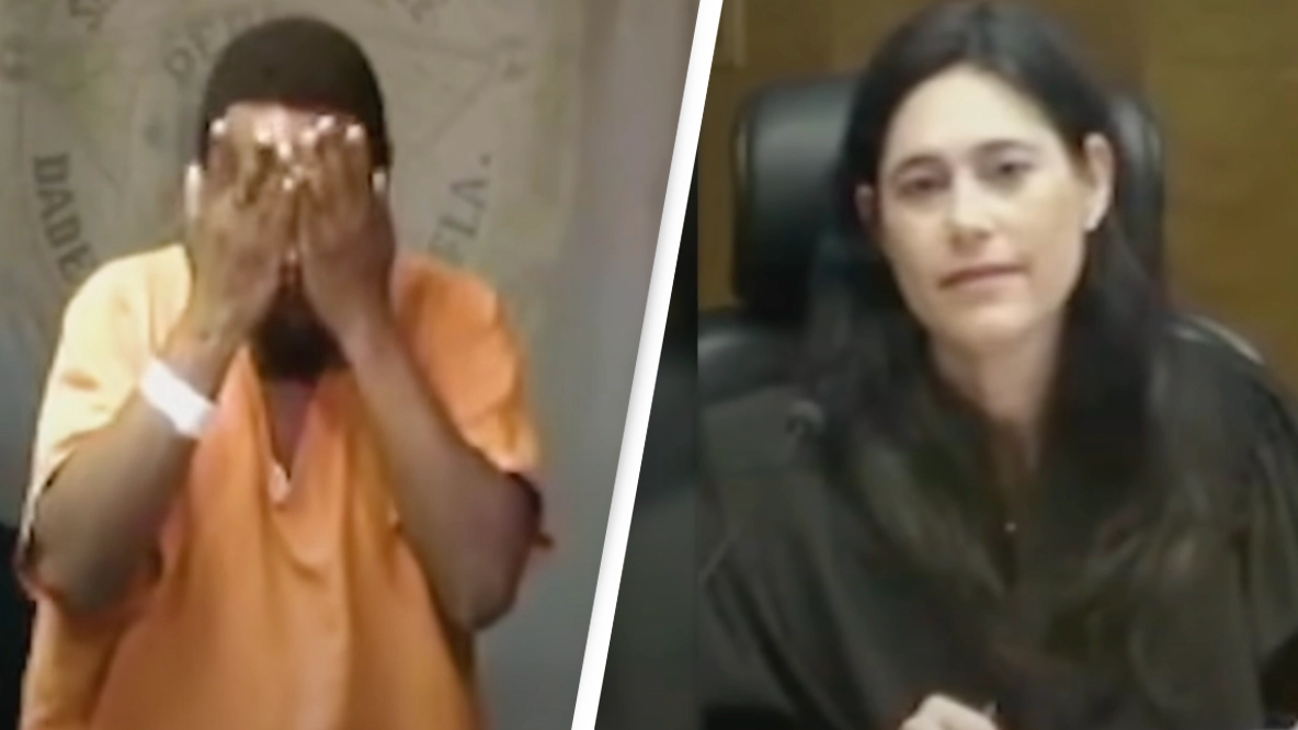 Felon appears visibly uncomfortable as he faces judge who recognized him from school