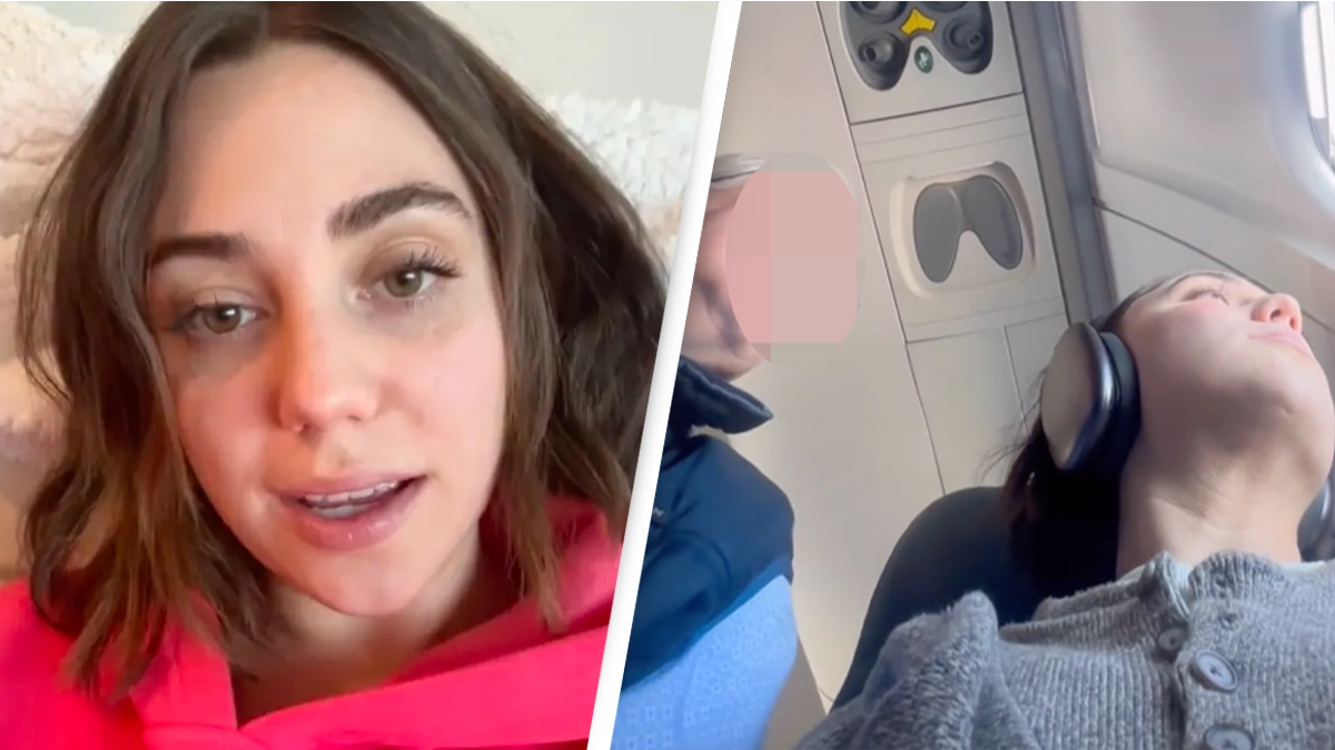 Outraged woman sparks debate as man invades personal space on flight