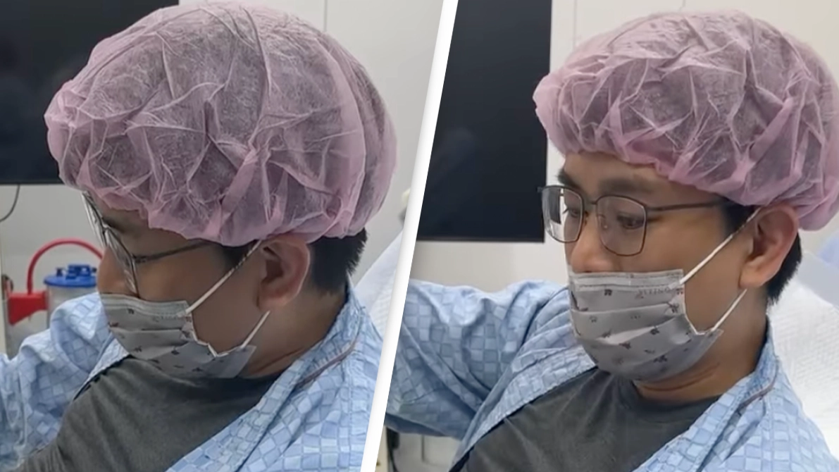 Terrifying moment surgeon performs live vasectomy on himself while being fully conscious