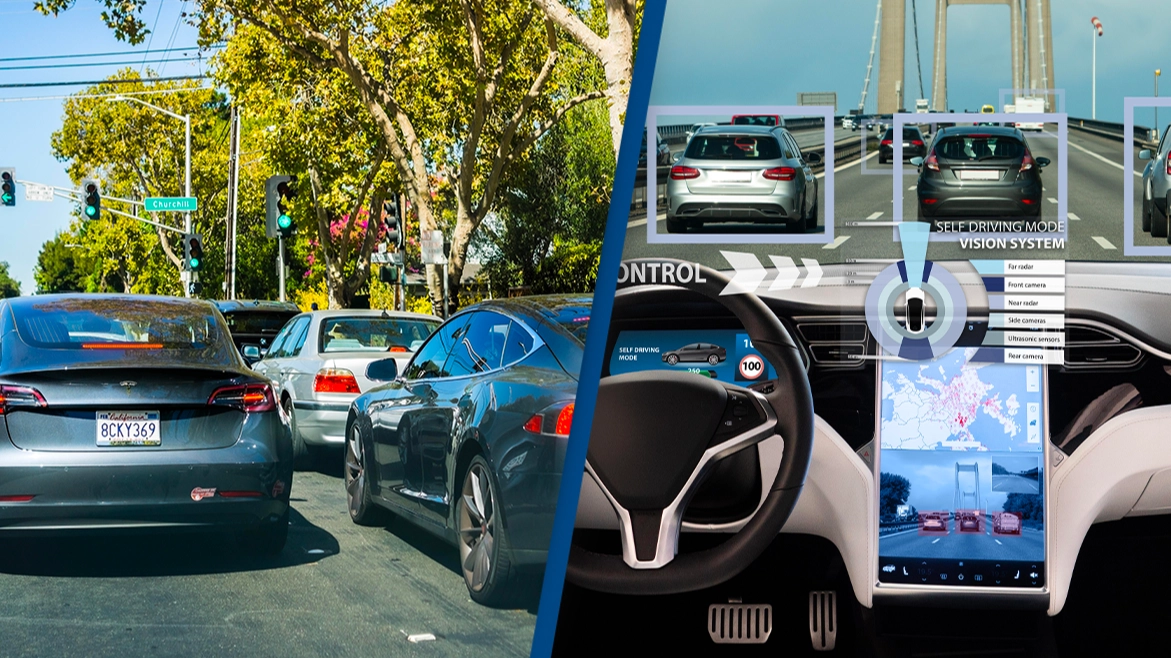 Tesla self-driving car blamed for eight vehicle pile up
