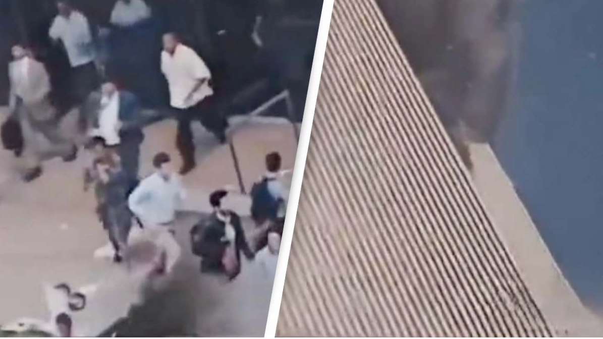 Harrowing 9/11 footage shows moment people fled from World Trade Center
