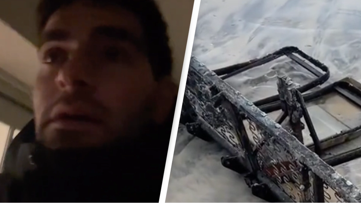 Man discovers ‘plane seats’ washed up on beach