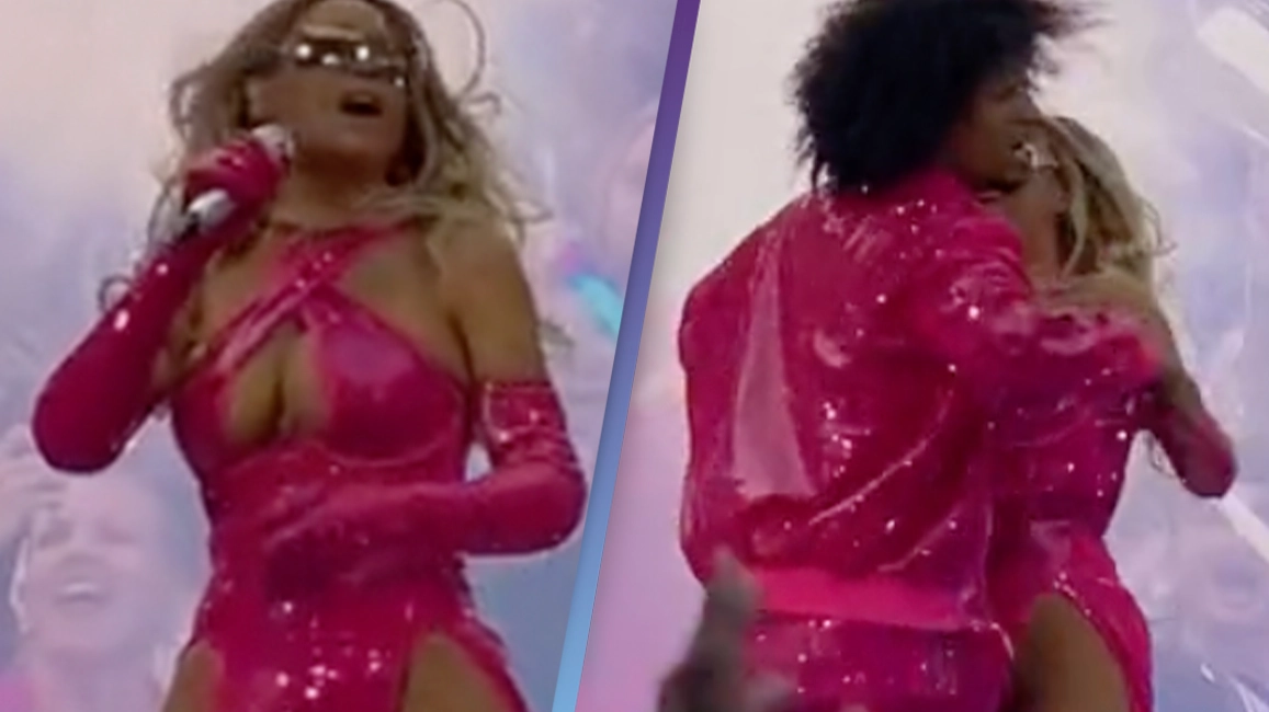 Beyonce saved by dancer after suffering wardrobe malfunction live on stage