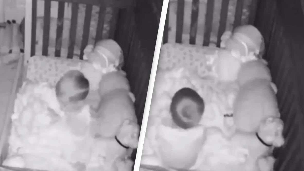 Parents capture chilling footage of their child interacting with a 'spirit'