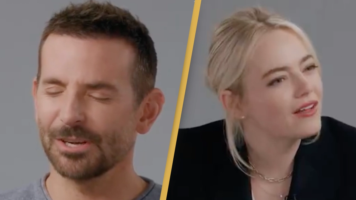 Bradley Cooper leaves Emma Stone in stitches after explaining why he won't stop closing eyes in interview