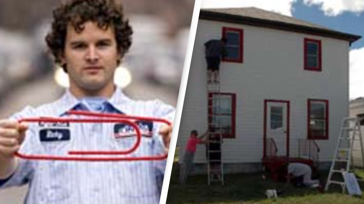 Man trades red paperclip for a $50,000 house after years of being broke