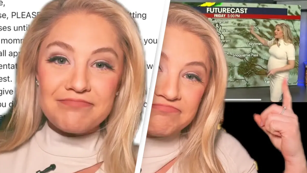 Meteorologist has the best response after viewer criticized her for wearing 'form-fitting' outfits on TV while pregnant