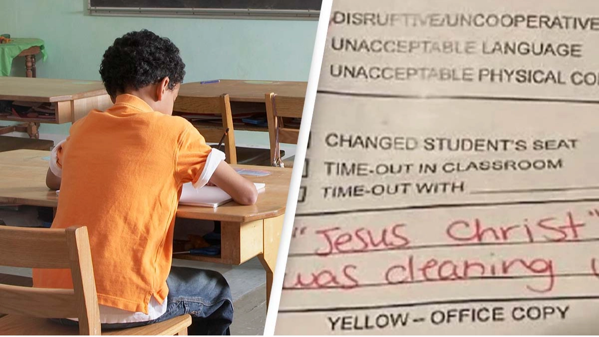 Mom says her 7-year-old son was disciplined at school for saying ‘Jesus Christ'