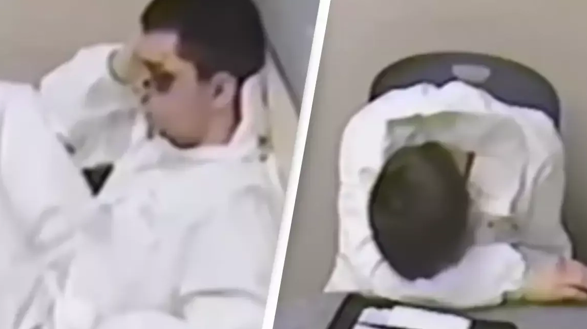 Murder suspect interrogated for 6 hours before police realize he's been shot in the face