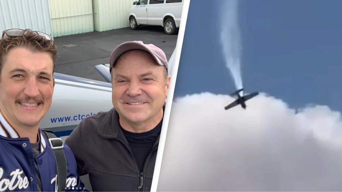 Horrifying footage shows moment Top Gun Maverick flight instructor dies in crash after plane loses control