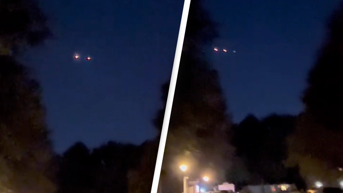 Residents convinced they’ve captured footage of swarm of UFOs near US Air Force base