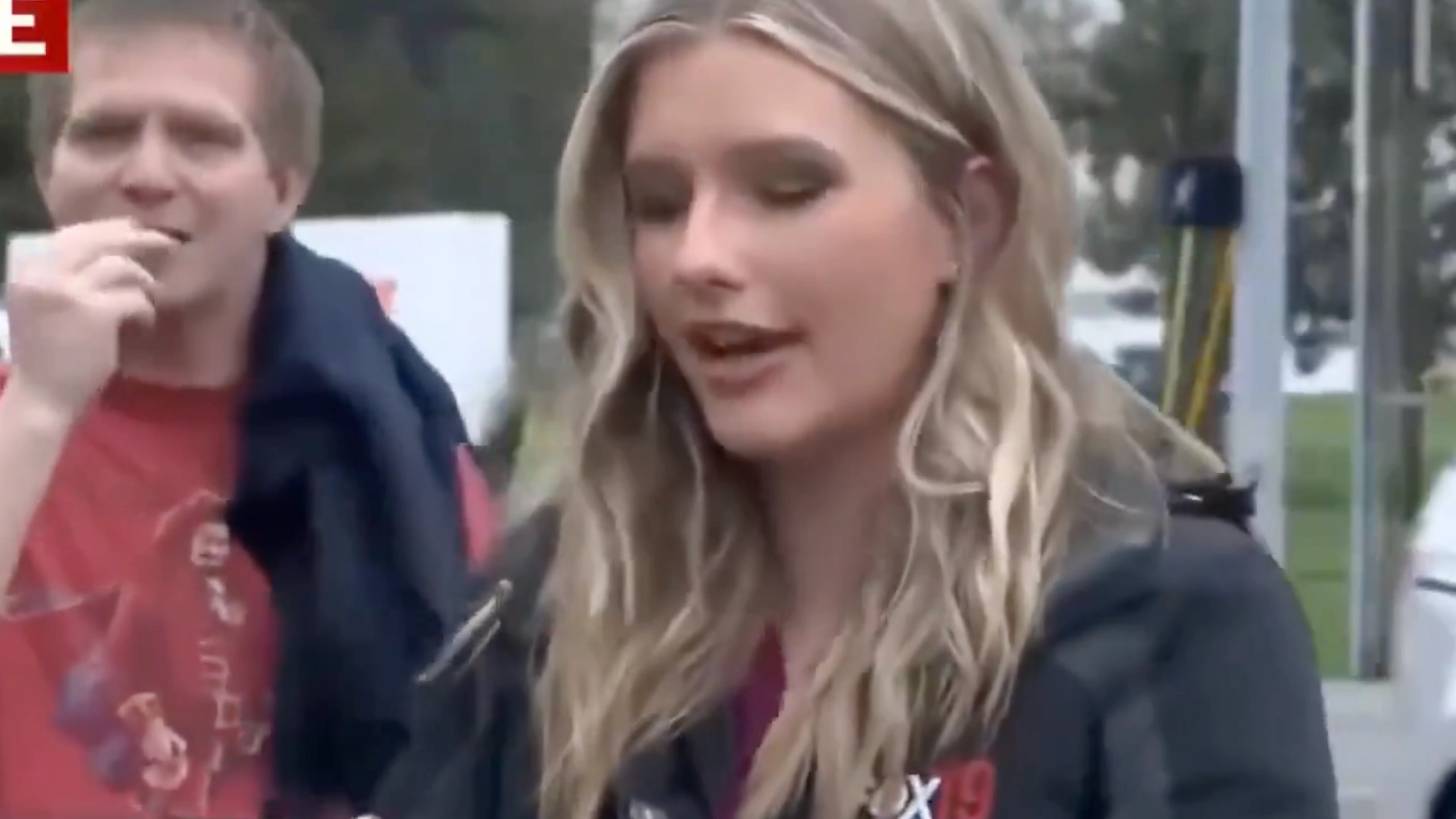 News reporter praised for handling member of public's revolting action while live on air