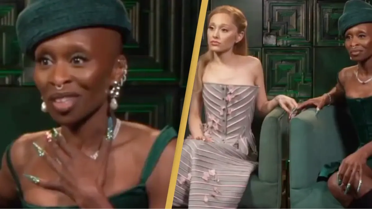 'Bizarre' interview moment with Ariana Grande and Cynthia Erivo leaves fans baffled