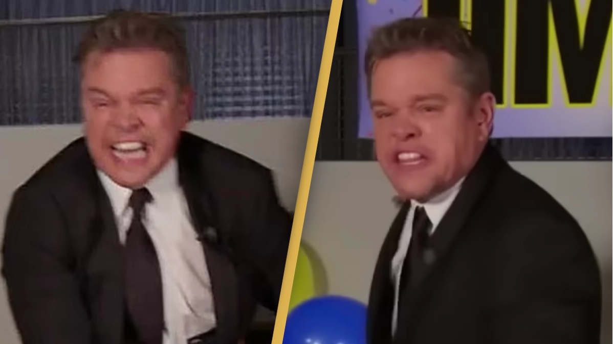 Matt Damon absolutely loses it as Jimmy Kimmel snubs him again for 20th anniversary