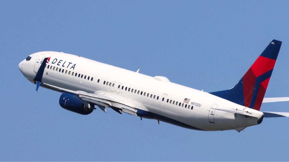 'Terrifying' footage shows moment Delta Airlines jet sets fire shortly after take-off