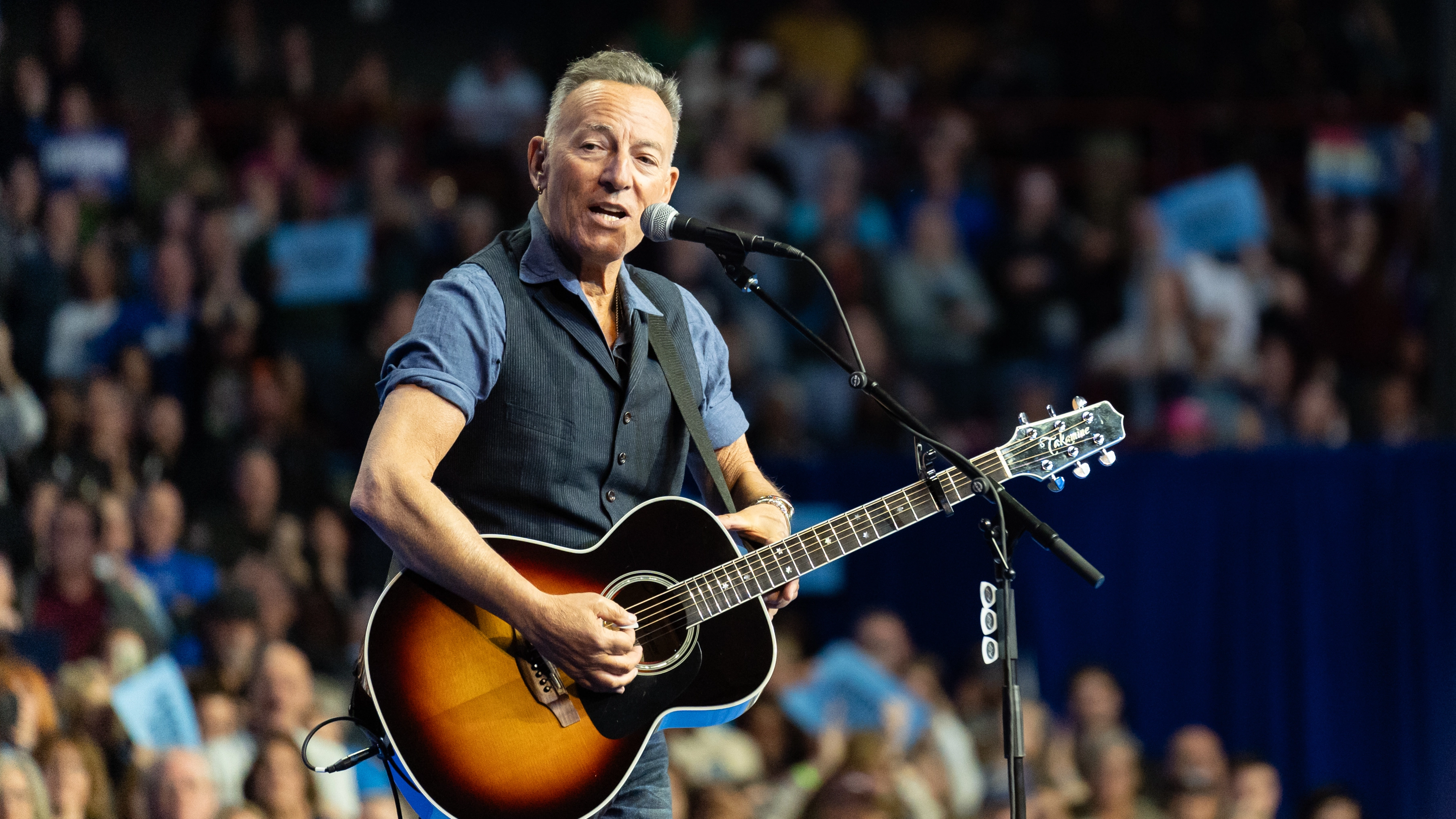 Bruce Springsteen has scathing message for Trump live onstage as he discusses 'dangerous times' we're in