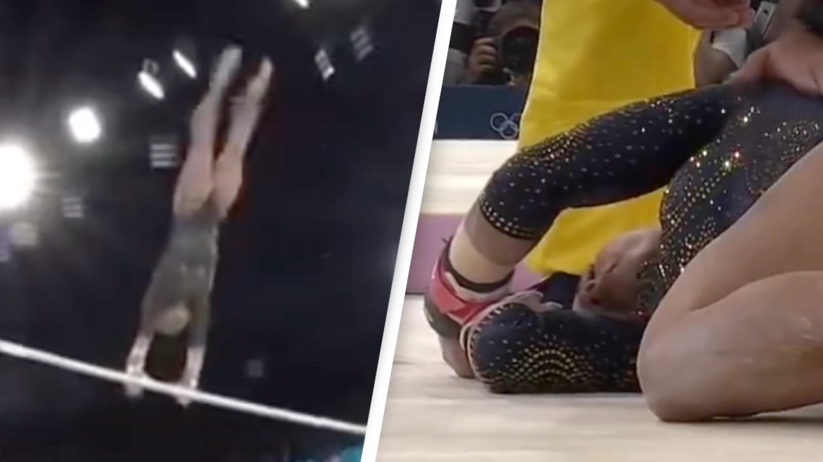Olympic gymnast suffers horrific face injury while performing dangerous stunt ahead of final competition